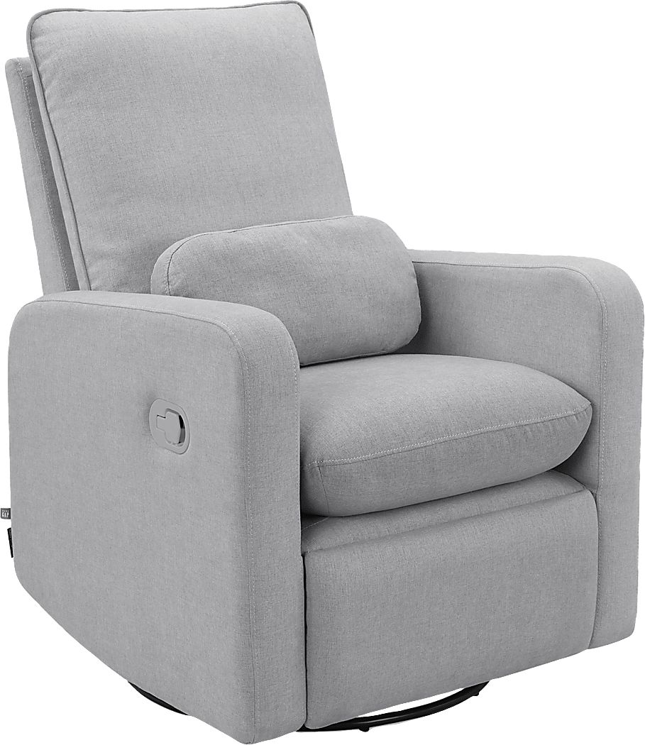 Nursery Cloud Gray Swivel Recliner