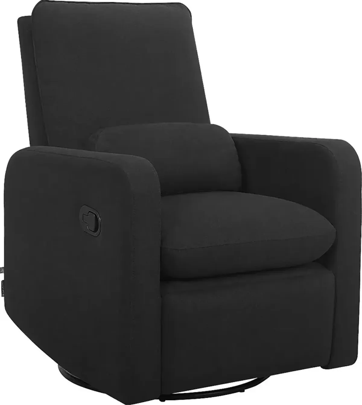 Nursery Cloud Black Swivel Recliner