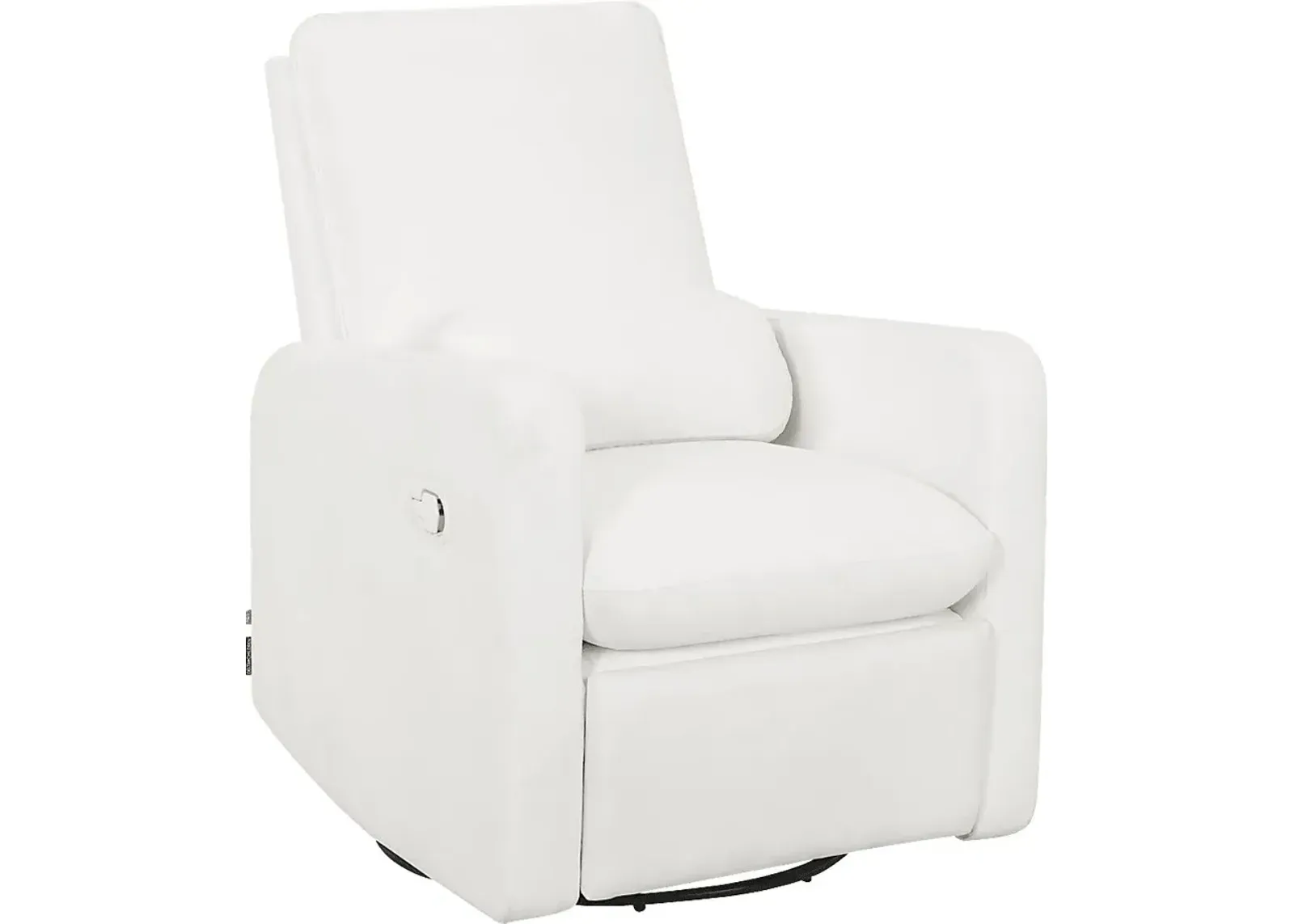 Nursery Cloud White Swivel Recliner