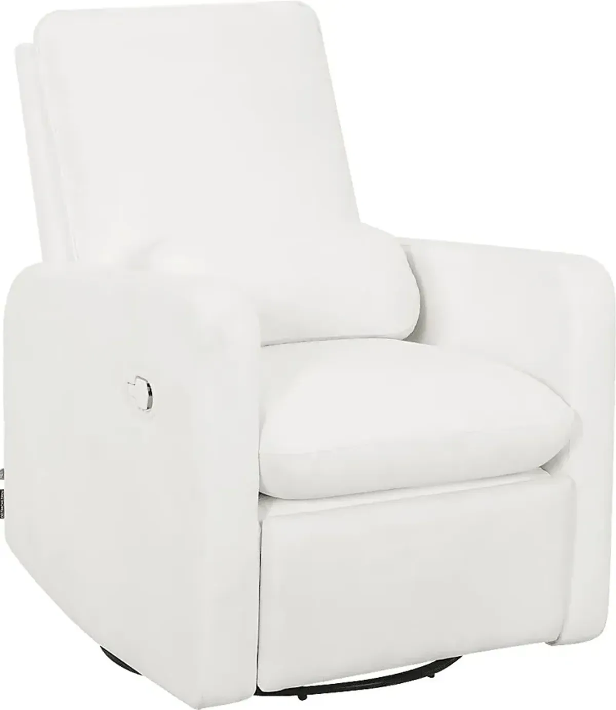 Nursery Cloud White Swivel Recliner