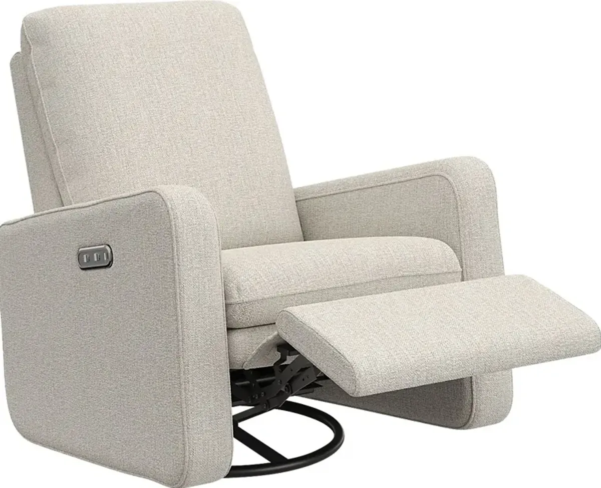 Nursery Elysiu Beige Swivel Glider
