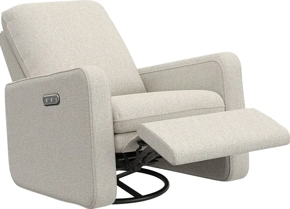 Nursery Elysiu Beige Swivel Glider