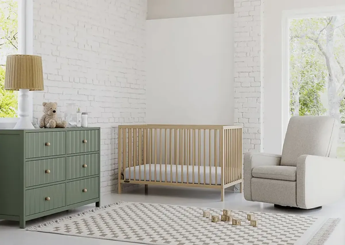 Nursery Elysiu Beige Swivel Glider