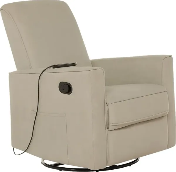 Nursery Daloair Brown Swivel Glider