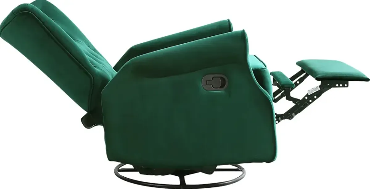 Nursery Apato I Green Swivel Recliner