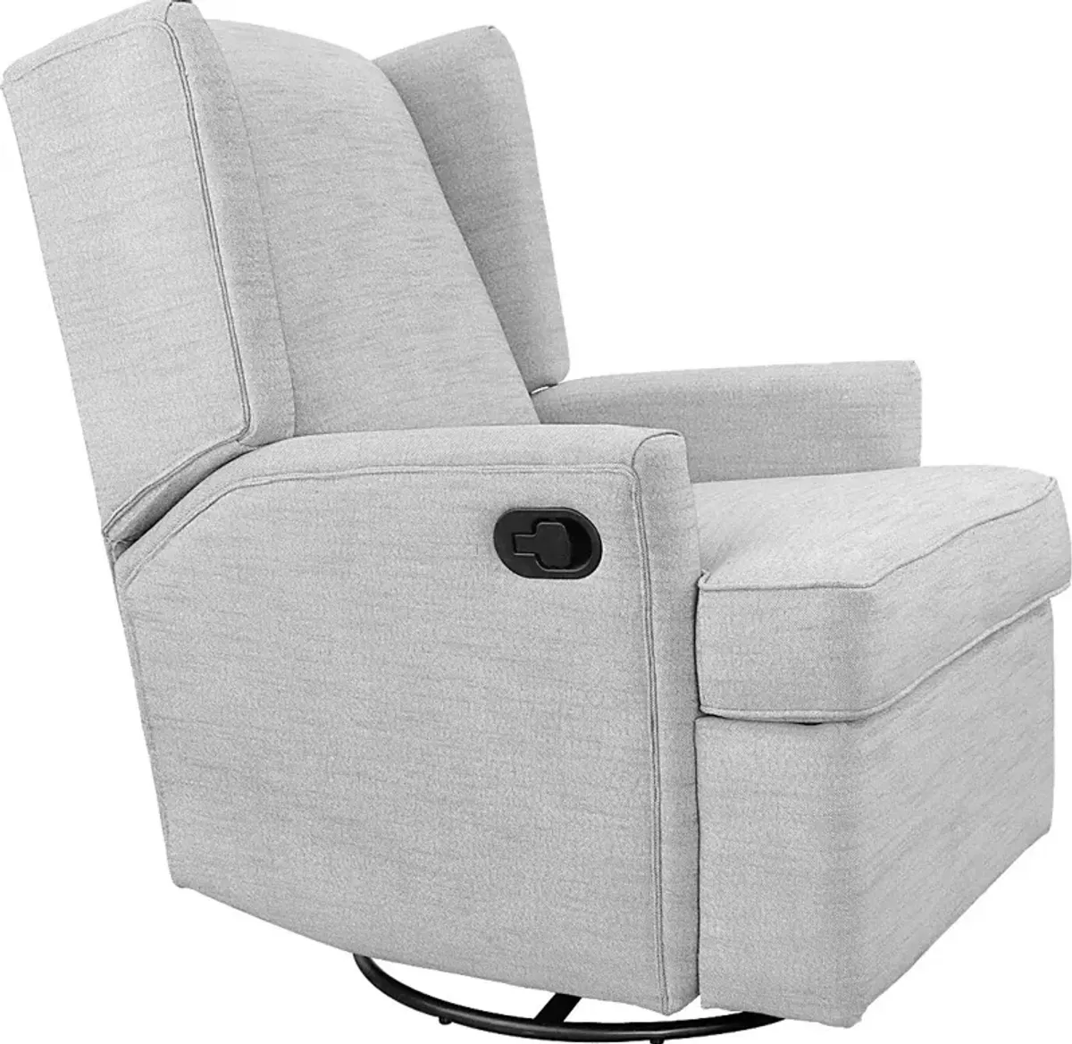 Nursery Alondria Light Gray Swivel Recliner