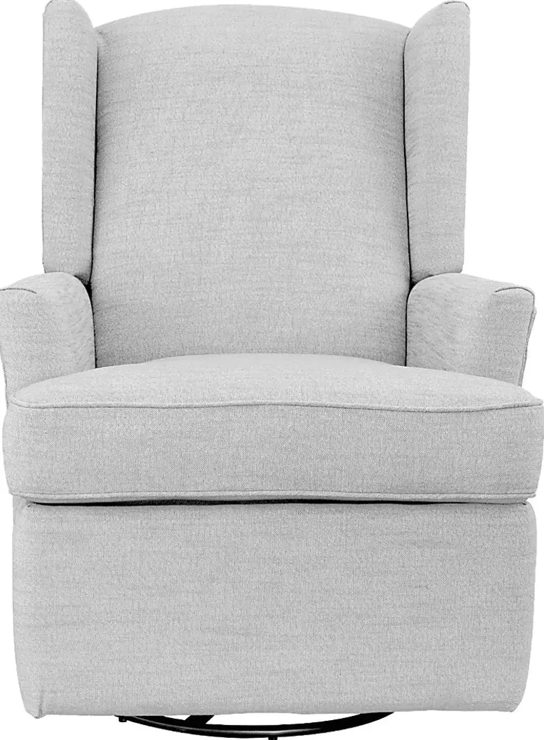 Nursery Alondria Light Gray Swivel Recliner