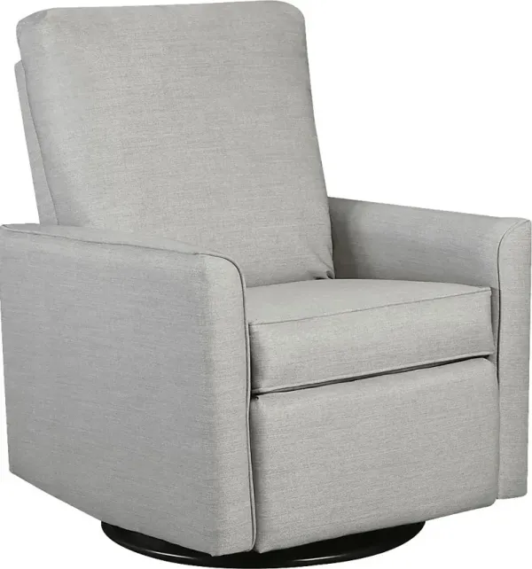 Nursery Cosonee Gray Swivel Recliner
