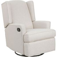 Nursery Alondria Beige Swivel Recliner