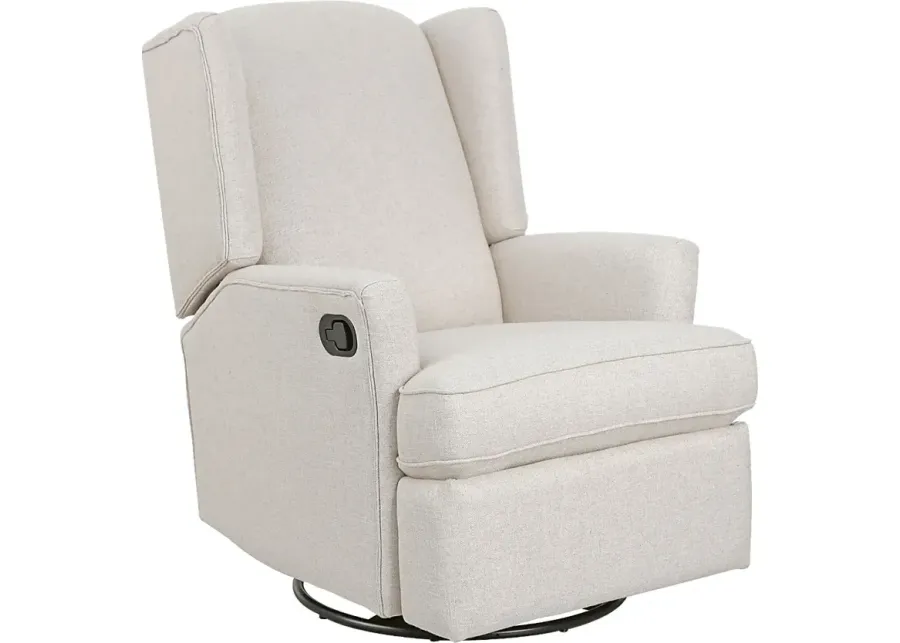 Nursery Alondria Beige Swivel Recliner