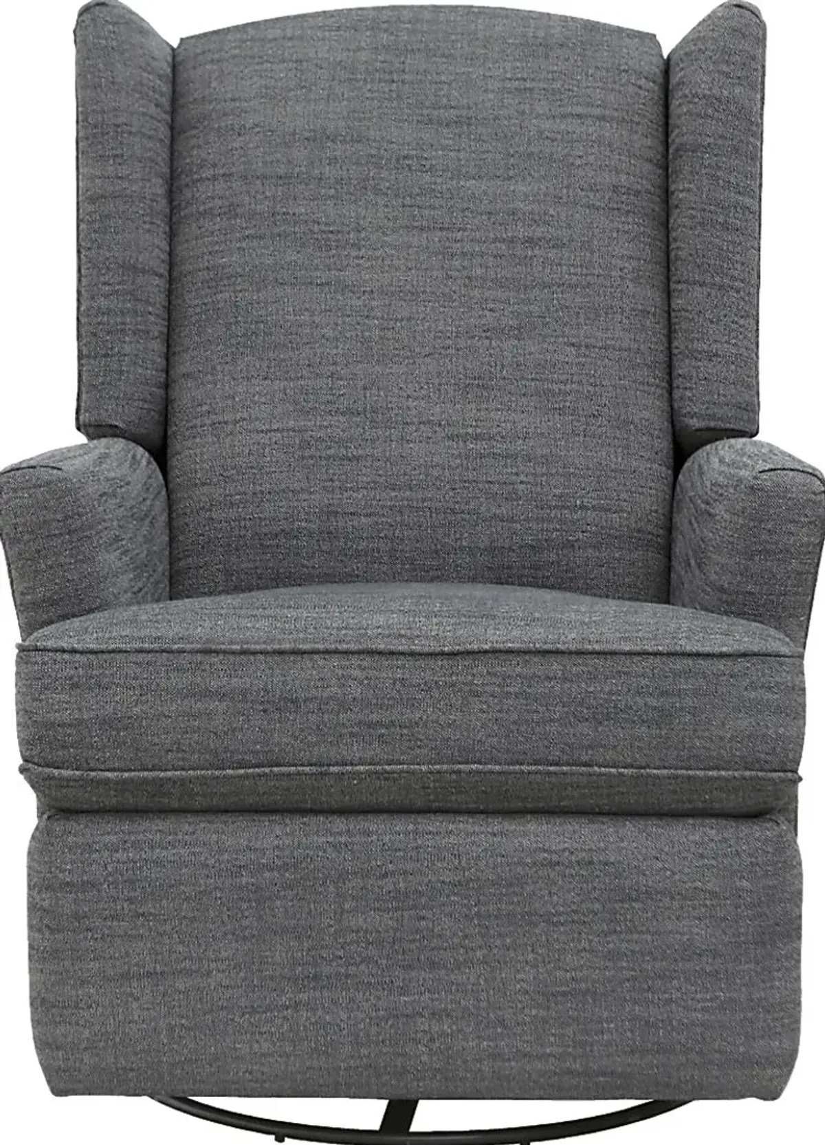 Nursery Alondria Dark Gray Swivel Recliner