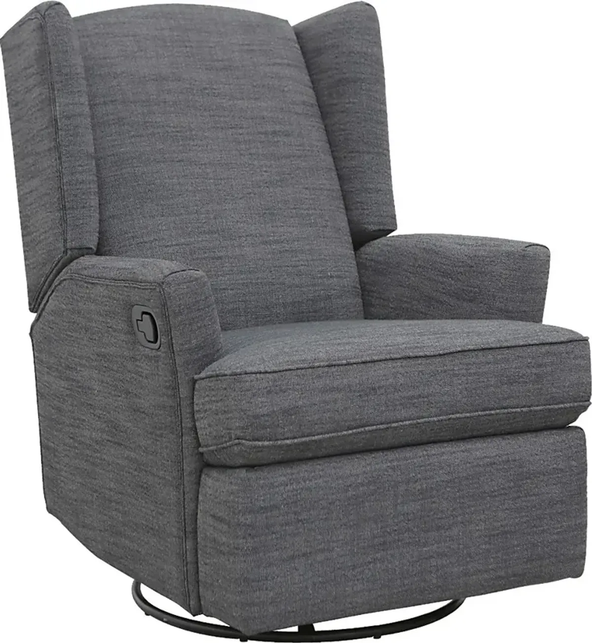 Nursery Alondria Dark Gray Swivel Recliner