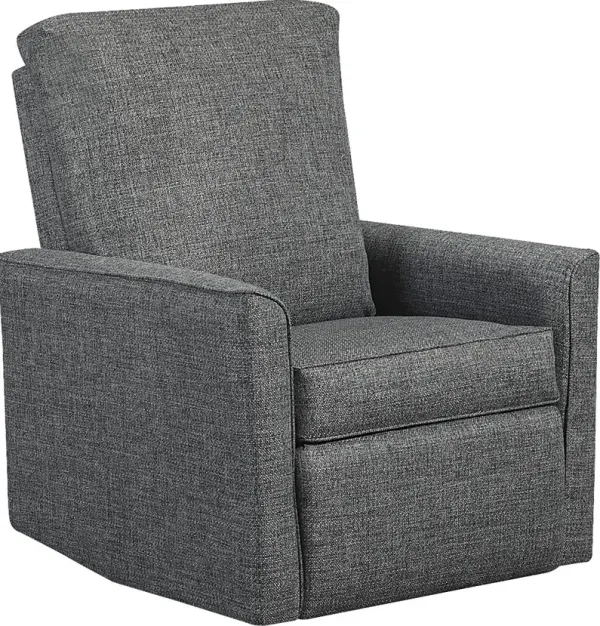 Nursery Cosonee Dark Gray Swivel Recliner