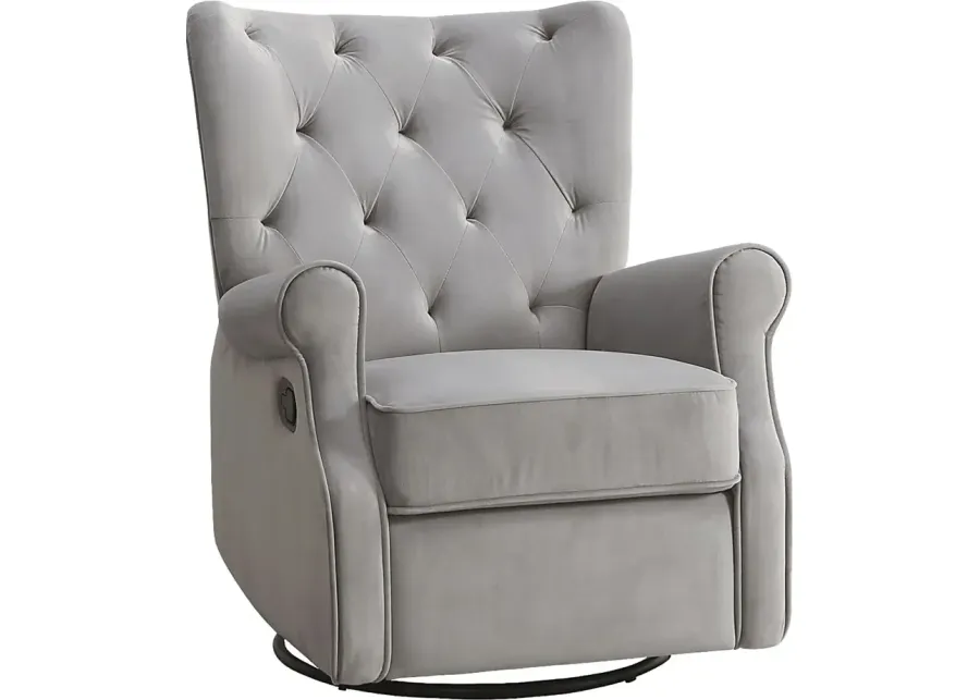 Nursery Alyna Gray Swivel Recliner