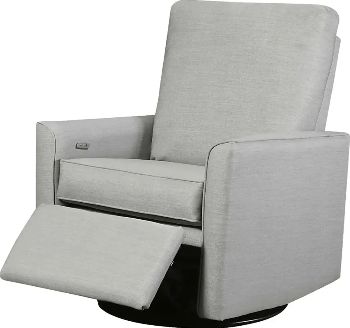 Nursery Winddon Gray Power Swivel Recliner