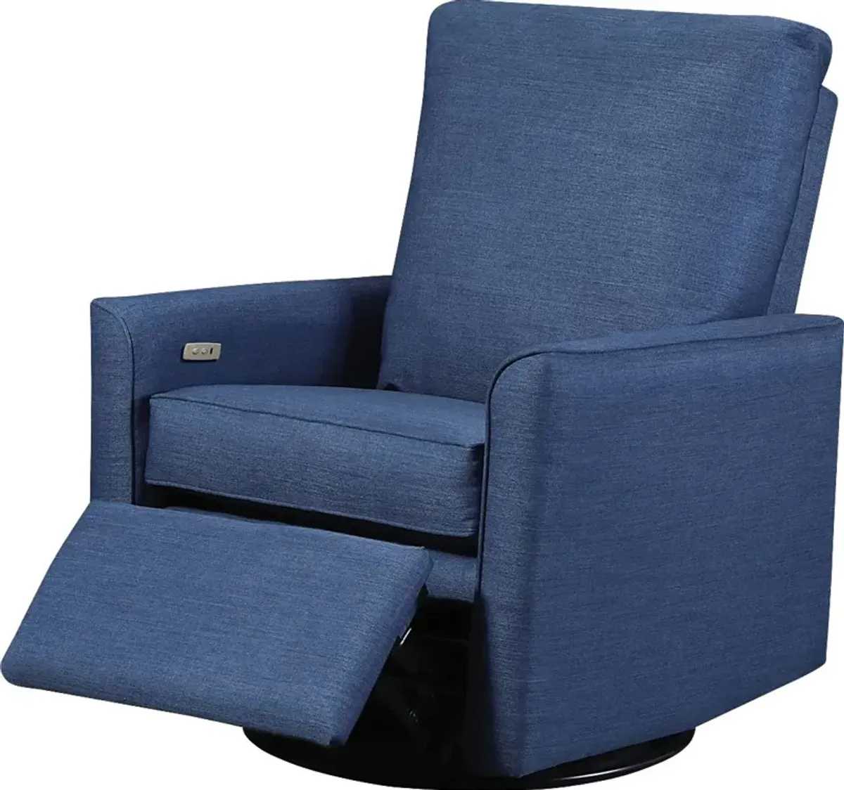 Nursery Winddon Blue Power Swivel Recliner