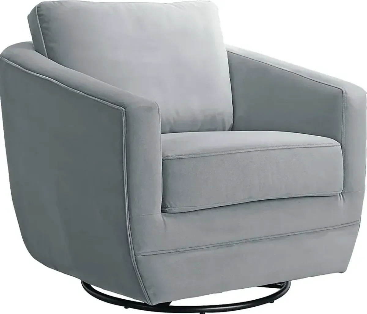 Nursery Eufemia Gray Swivel Glider