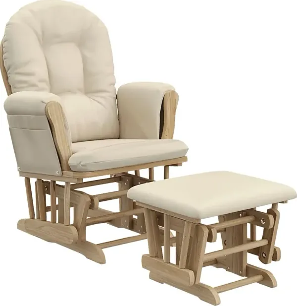 Nursery Vaibia Beige/Natural Glider & Ottoman
