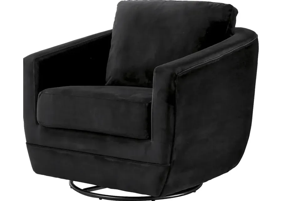 Nursery Eufemia Black Swivel Glider