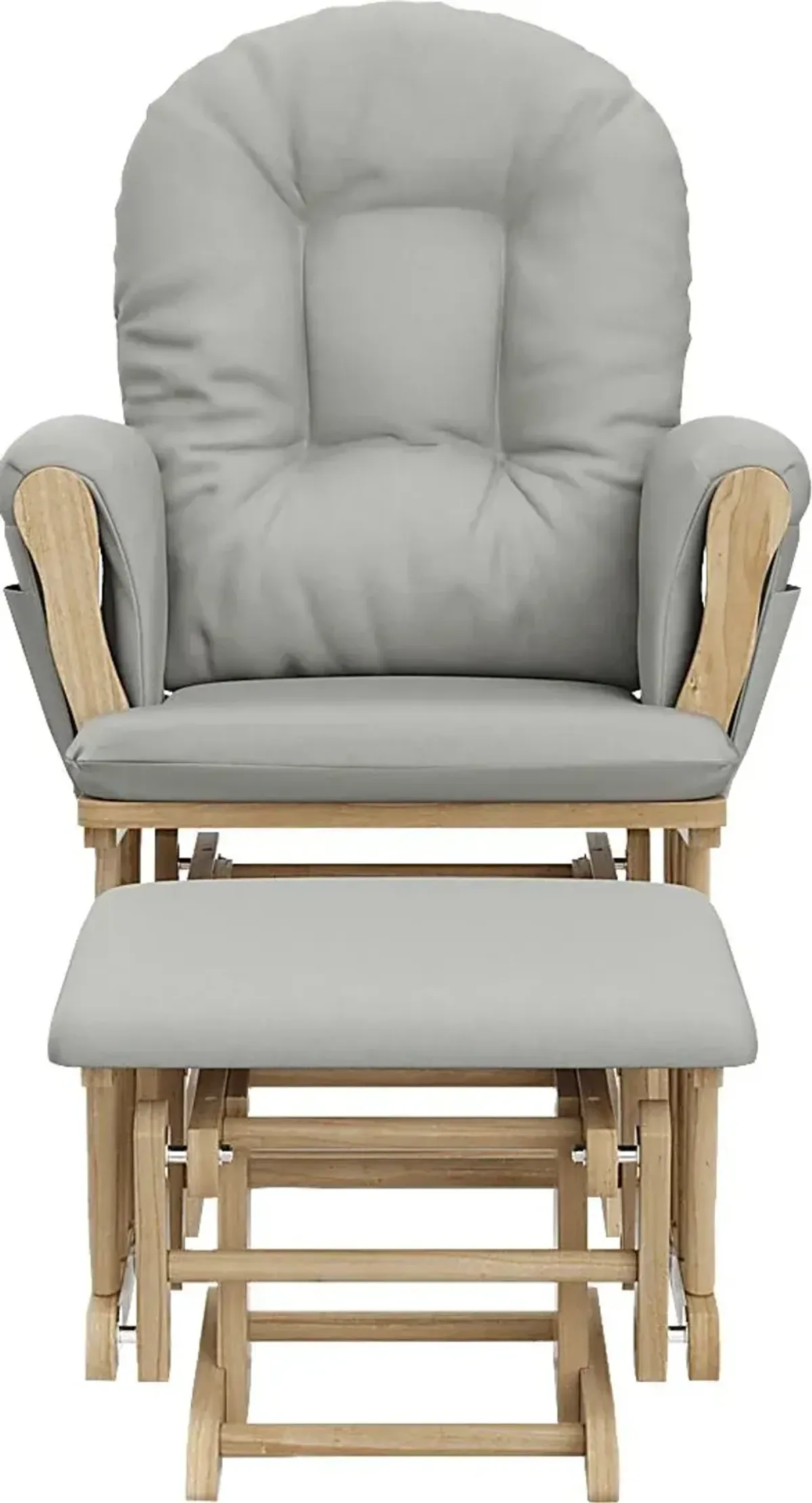 Nursery Vaibia Gray/Natural Glider & Ottoman