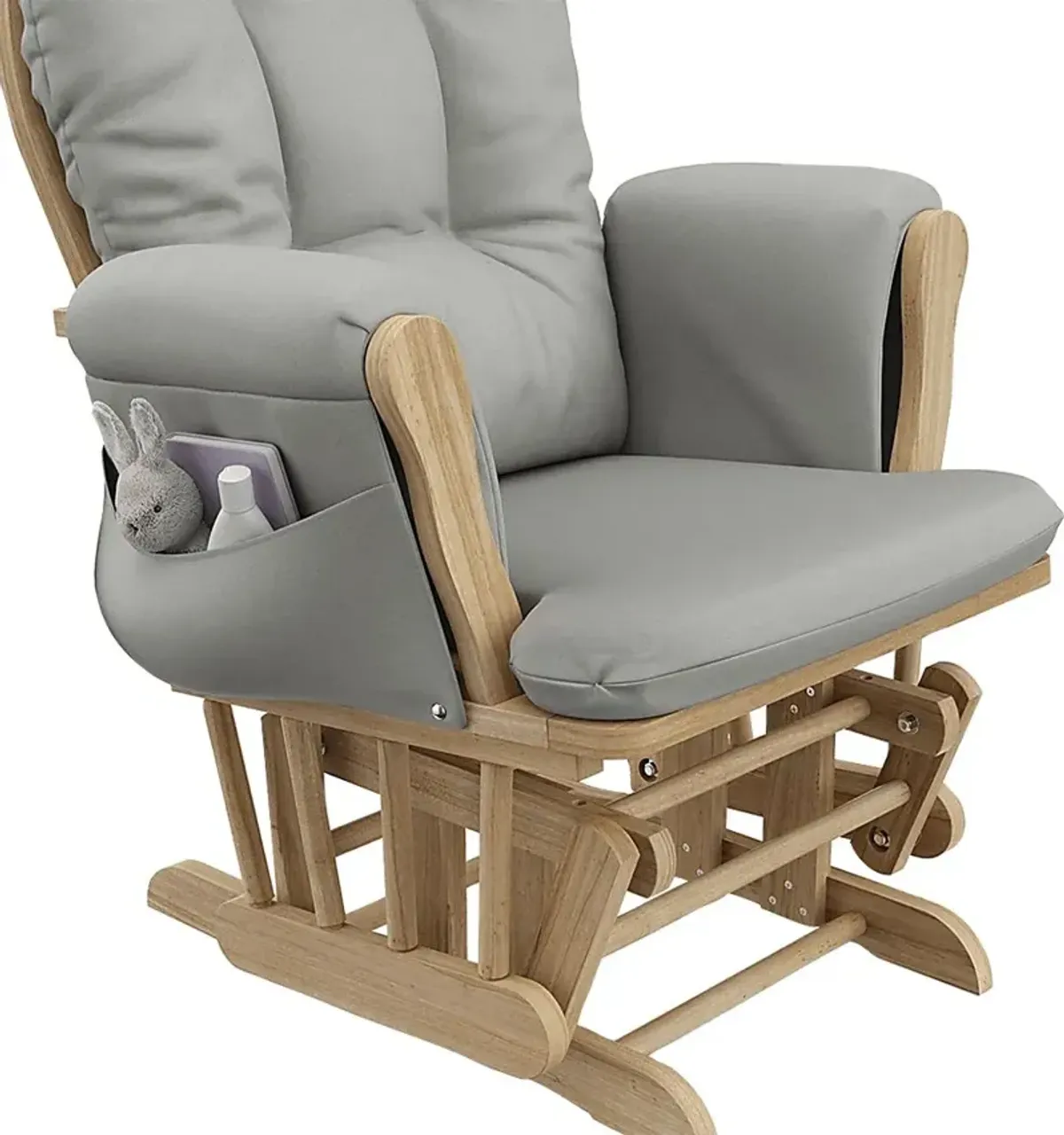 Nursery Vaibia Gray/Natural Glider & Ottoman