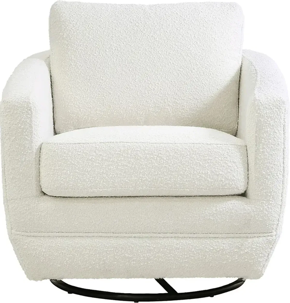 Nursery Eufemia White Boucle Swivel Glider