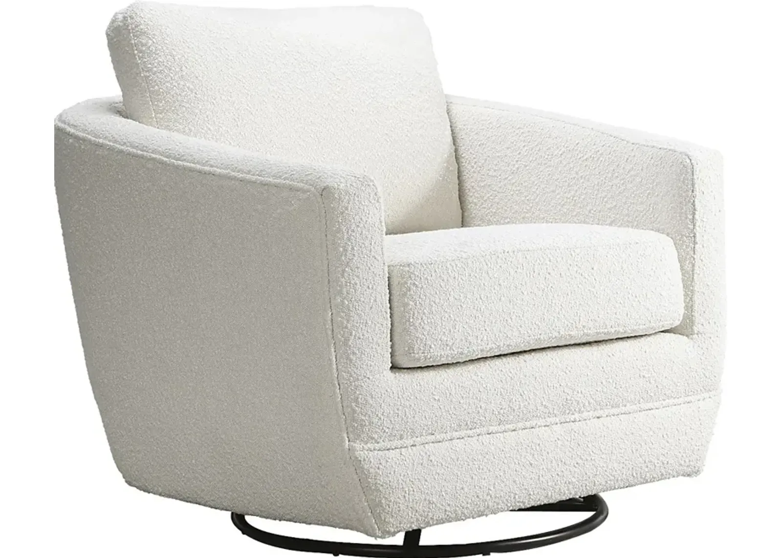 Nursery Eufemia White Boucle Swivel Glider