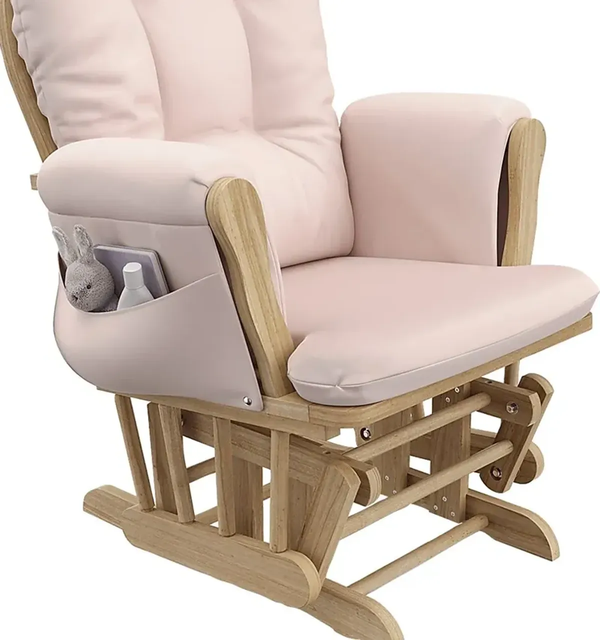 Nursery Vaibia Pink/Natural Glider & Ottoman