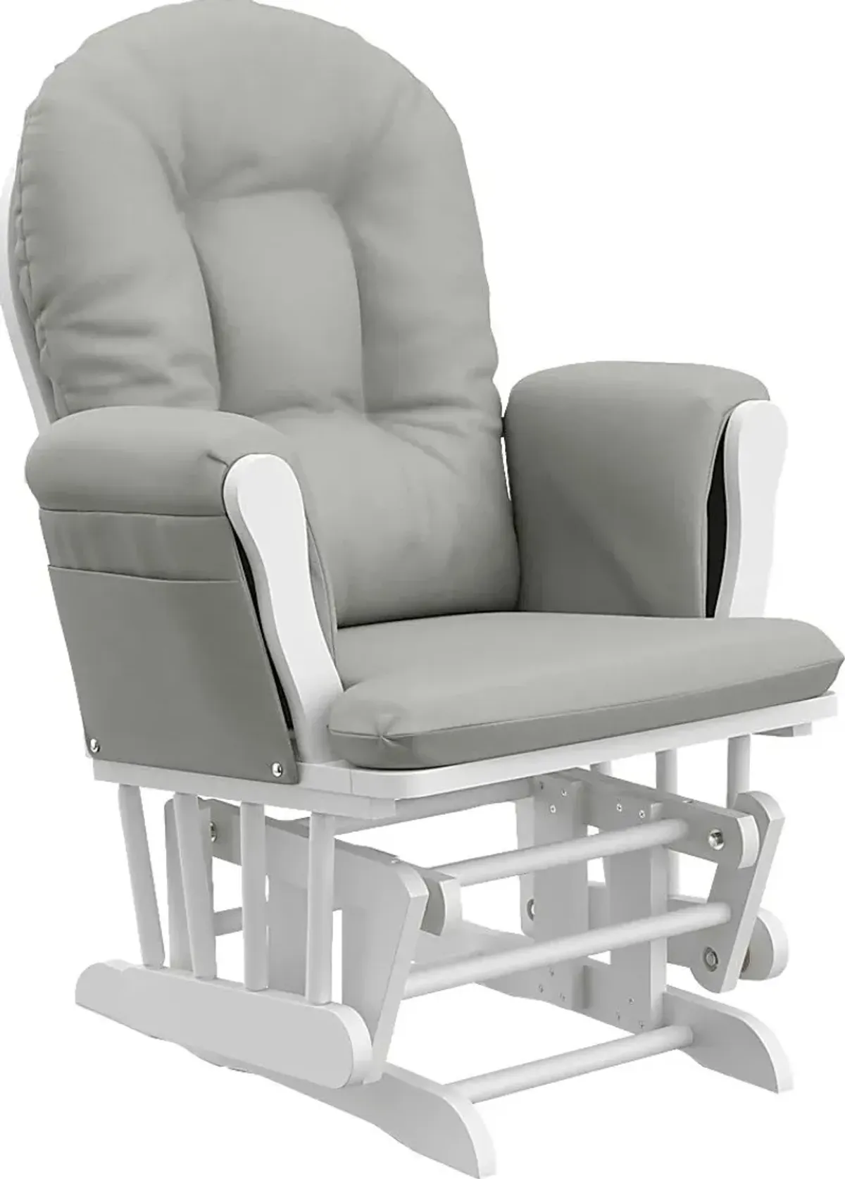 Nursery Vaibia Gray/White Glider & Ottoman