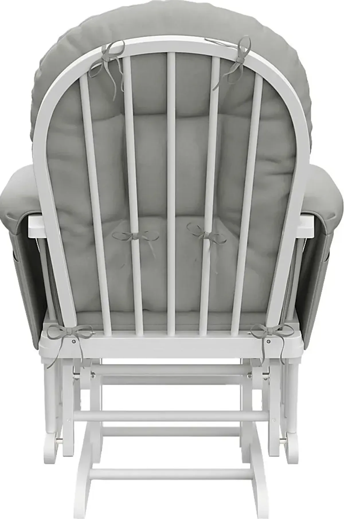 Nursery Vaibia Gray/White Glider & Ottoman