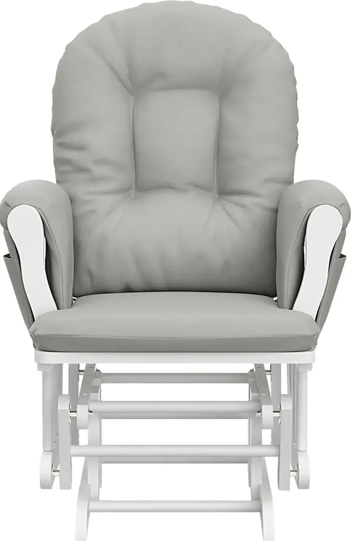 Nursery Vaibia Gray/White Glider & Ottoman