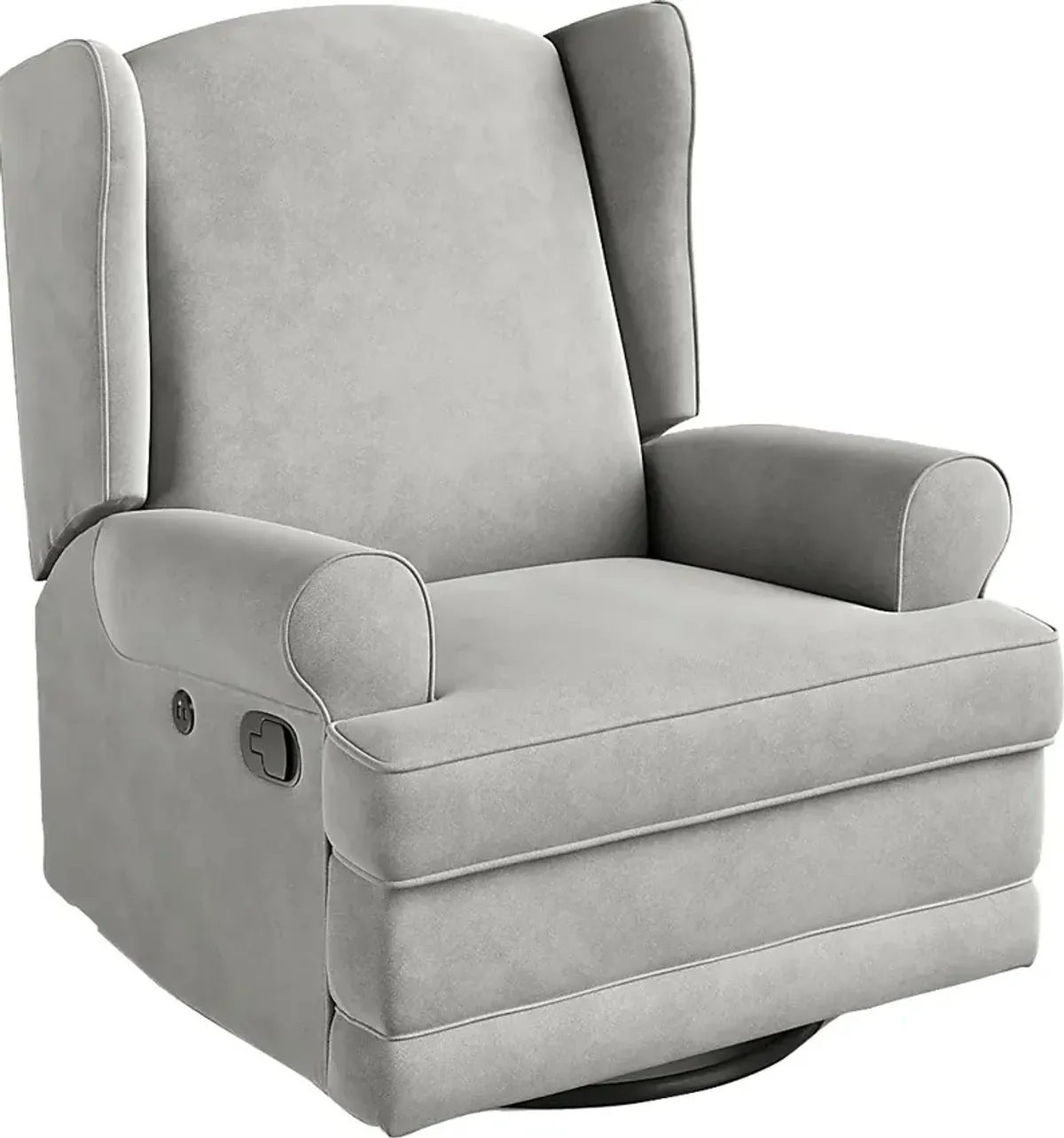 Nursery Taylan Gray Swivel Glider Recliner