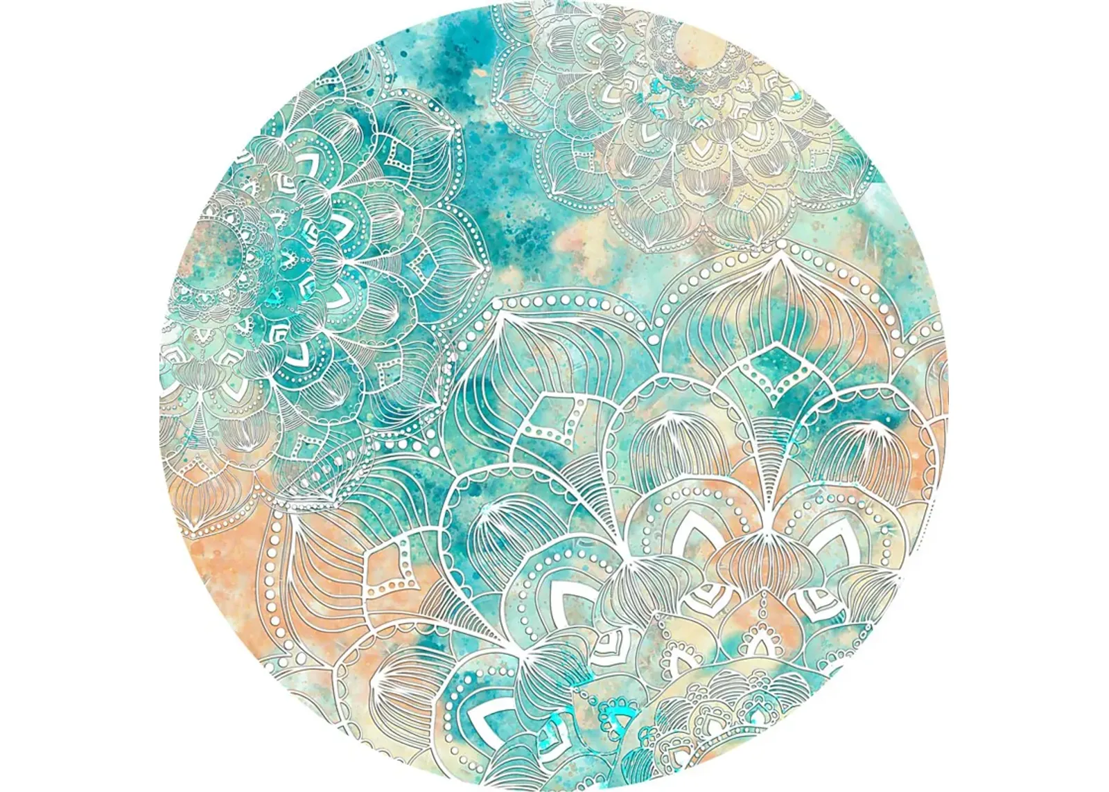 Kids Viggo Teal 5' Round Rug