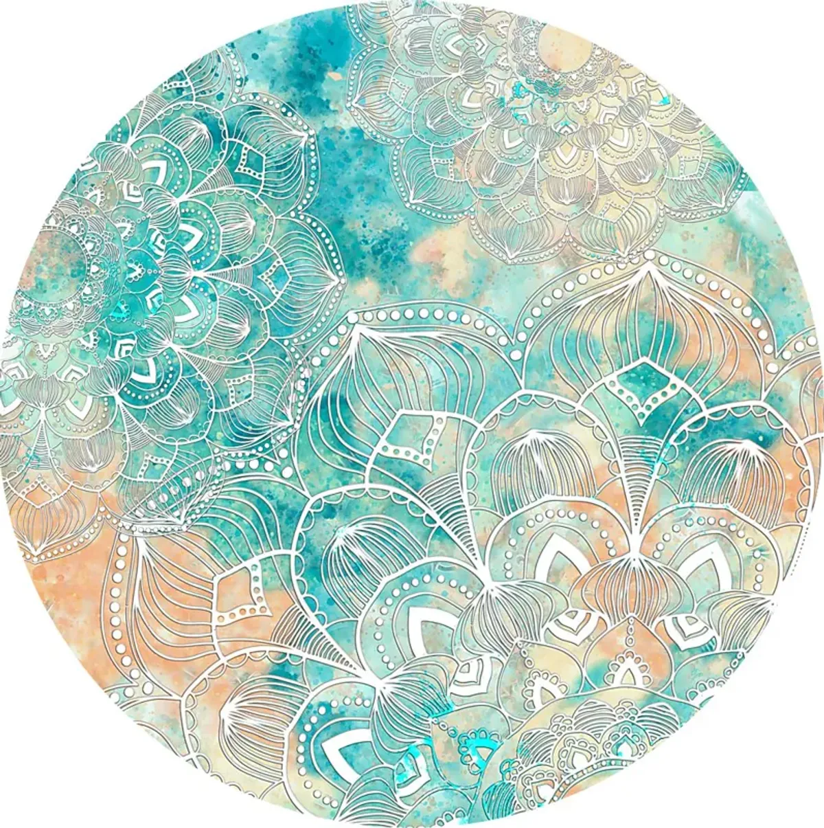 Kids Viggo Teal 5' Round Rug