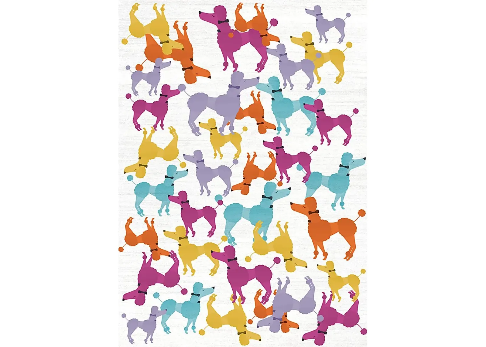 Kids Poodle Glam Multi 3'5 x 5' Rug