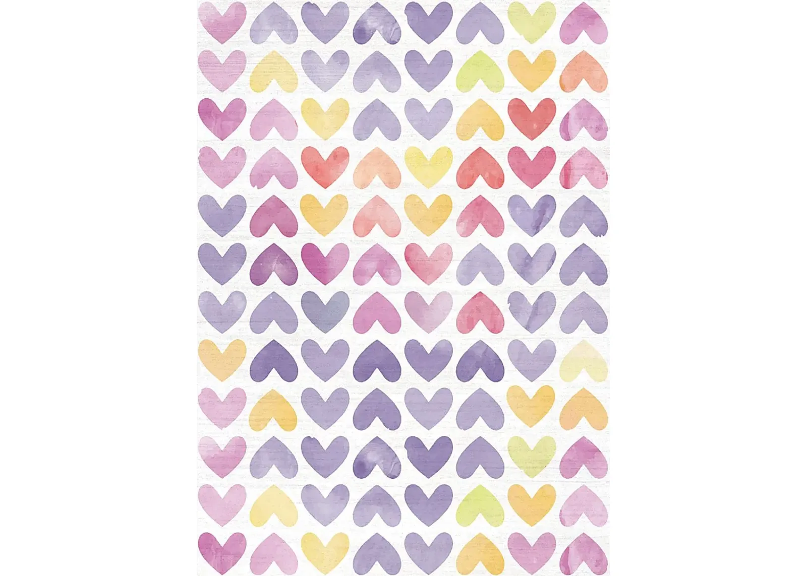 Kids Sweet Hearts Multi 3'5 x 5' Rug