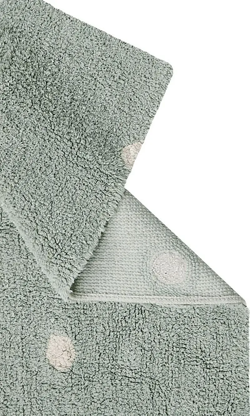 Kids Blue 3'3 x 4'11 Mini Dot Machine Washable Rug