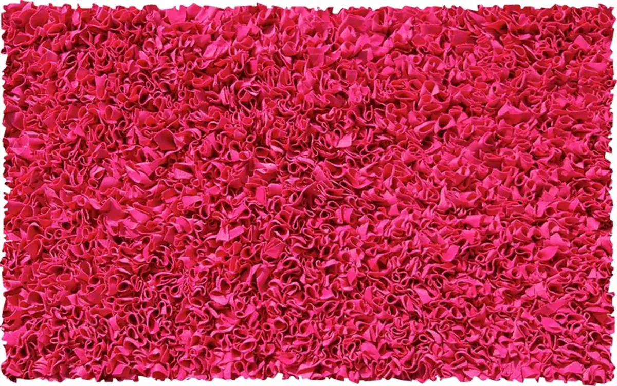 Kids Fuzzy Clouds Raspberry 2' x 3' Rug