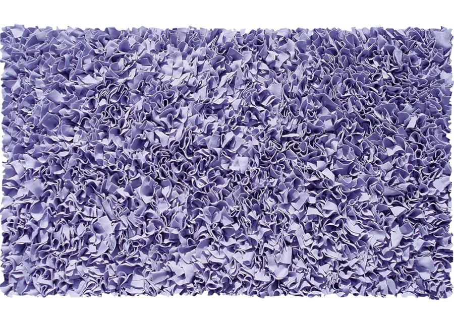 Kids Fuzzy Clouds Purple 2'8 x 4'8 Rug