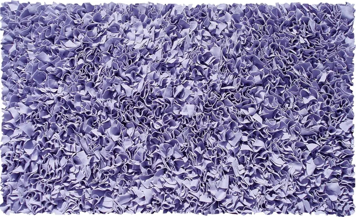 Kids Fuzzy Clouds Purple 2'8 x 4'8 Rug