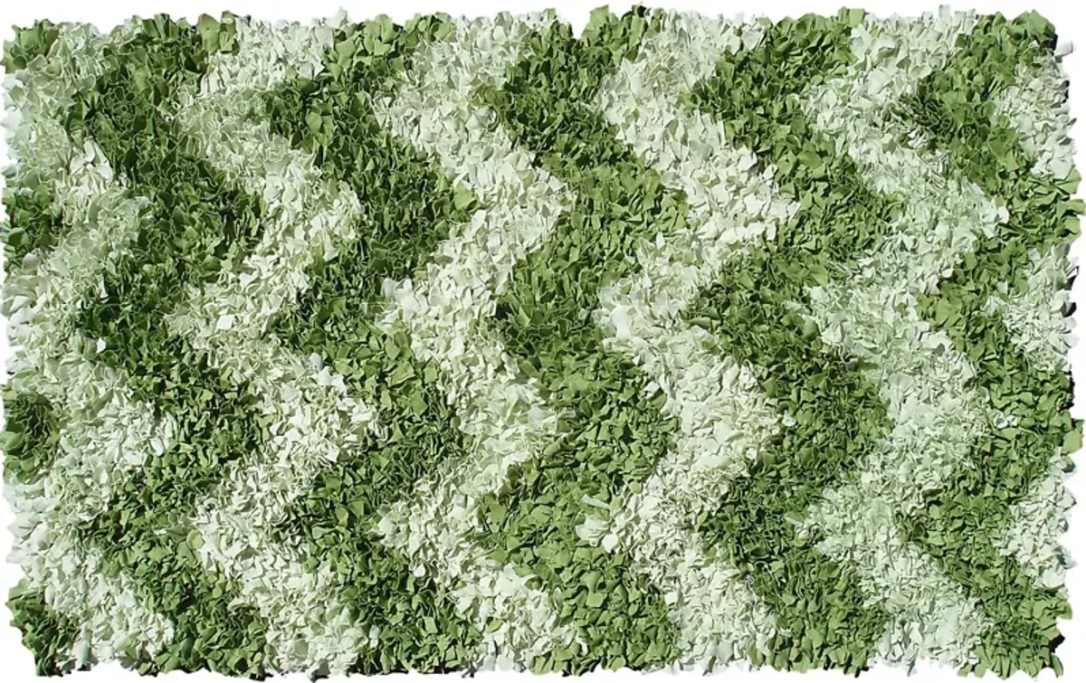 Kids Chevy Fluff Green 2'7 x 4'7 Rug