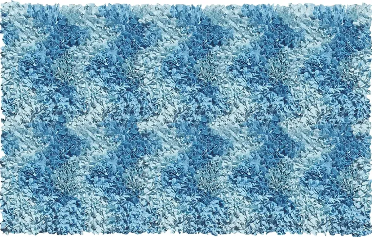 Kids Chevy Fluff Blue 2'7 x 4'7 Rug