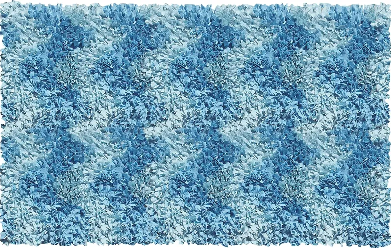 Kids Chevy Fluff Blue 2'7 x 4'7 Rug