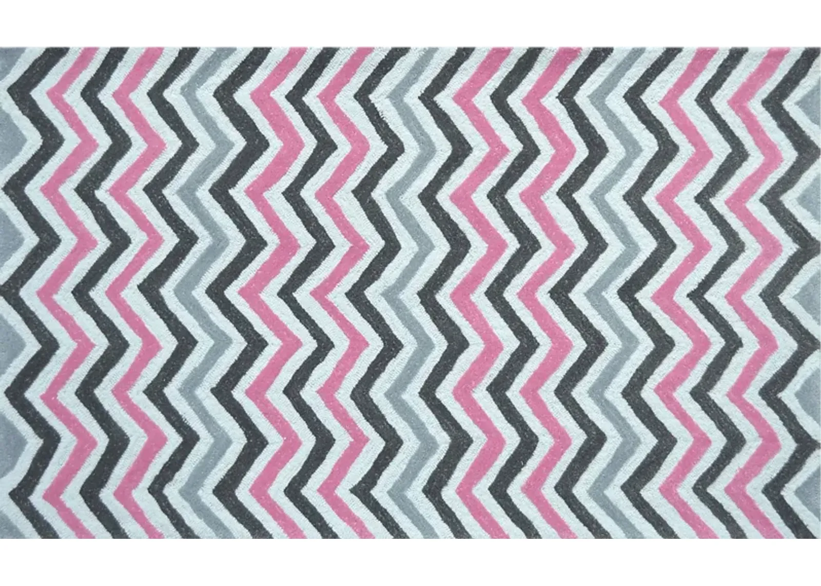 Kids Chevron Party Pink 2'8 x 4'8 Rug