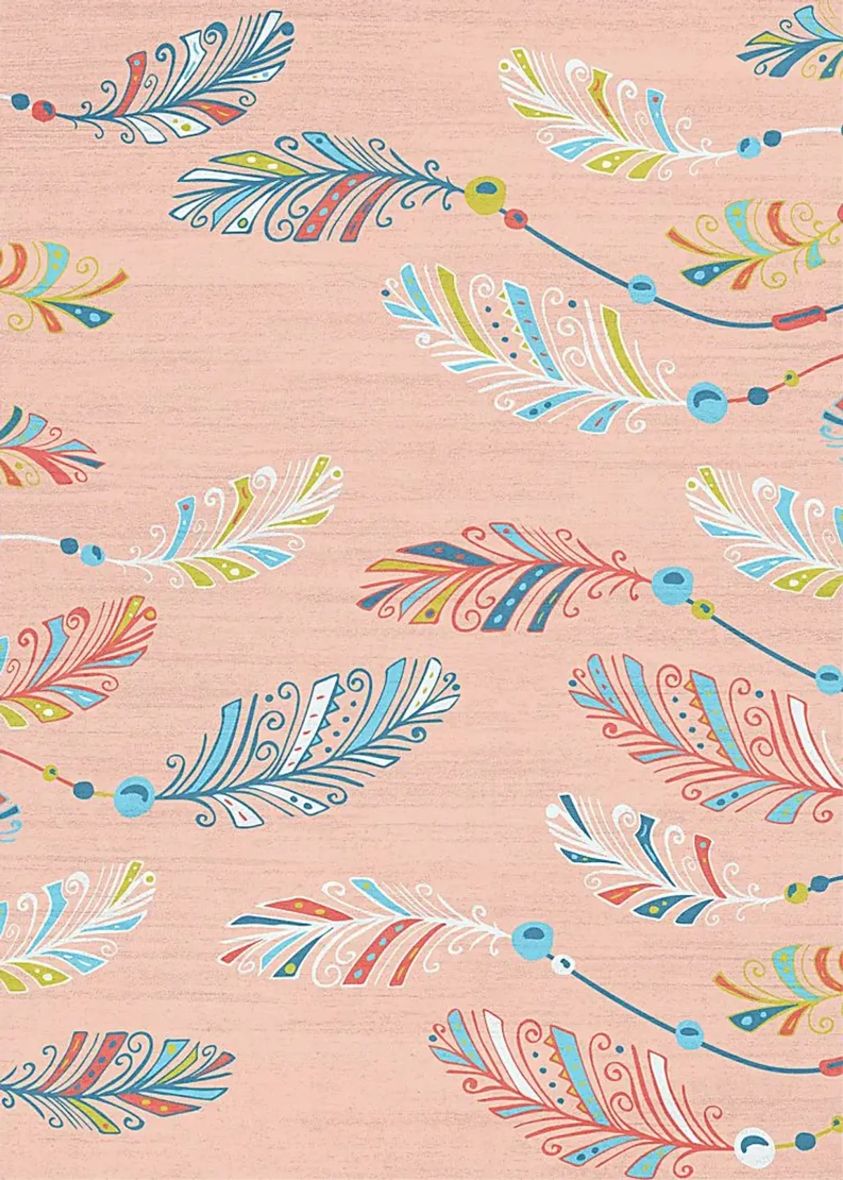 Kids Arlo Feather Pink 4' x 6' Rug