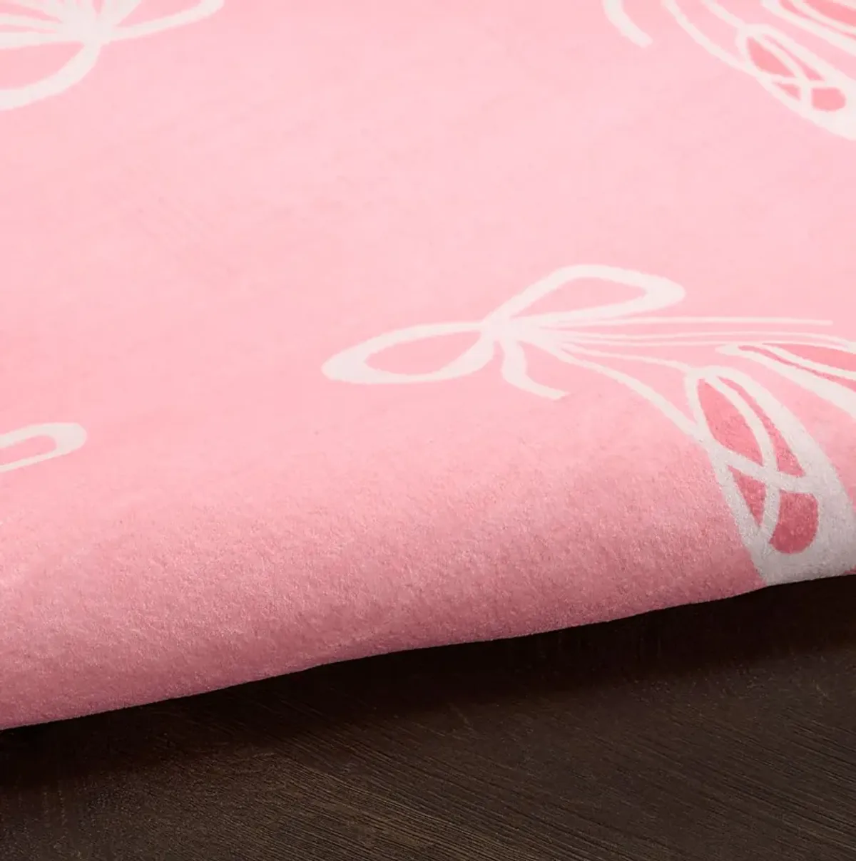 Kids Demure Bow Pink 4' x 6' Rug