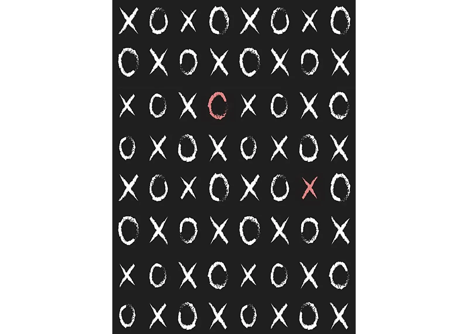 Kids Cute Hugs Black 4' x 6' Rug