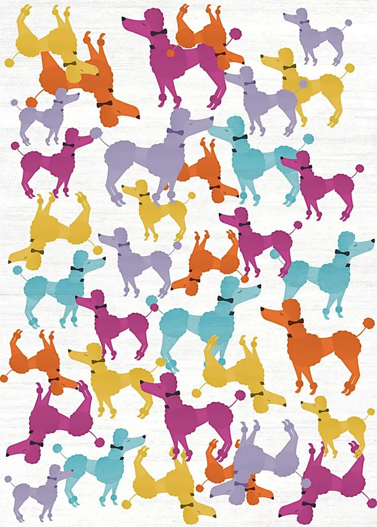 Kids Poodle Glam Multi 4' x 6' Rug