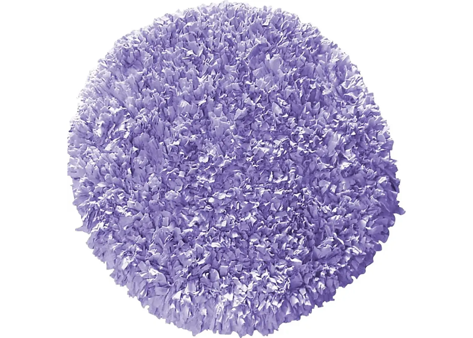 Kids Fuzzy Clouds Lavender 4' Round Rug