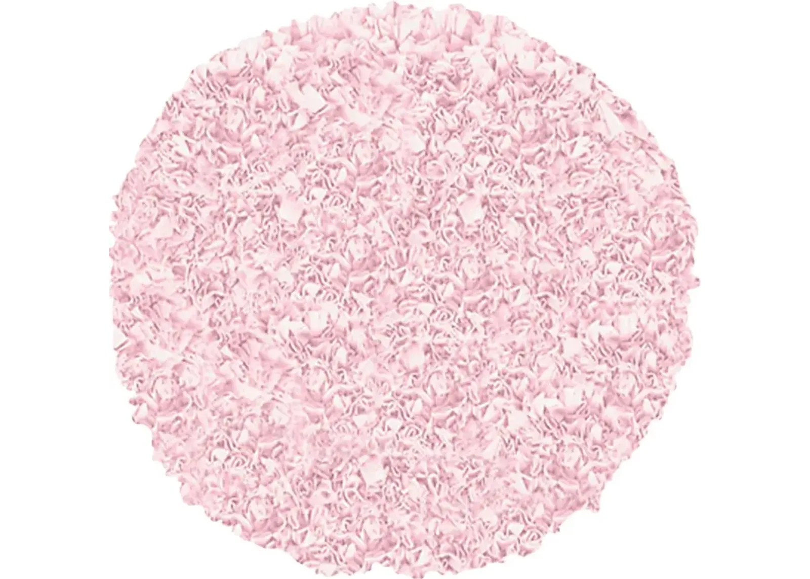 Kids Fuzzy Clouds Pink 4' Round Rug